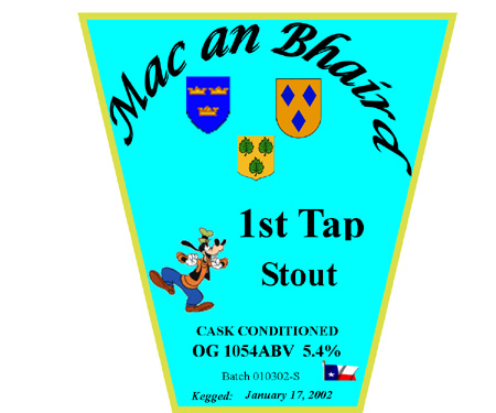 1st tap lable