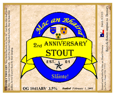 2nd Anniversary Stout