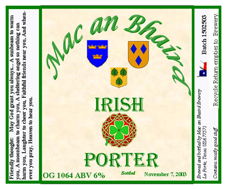 irish porter